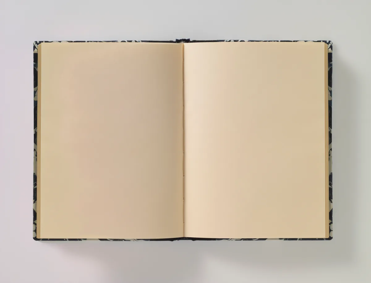 Open storybook with narrative pages